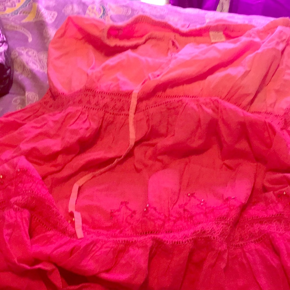 Long pink skirt/shirt